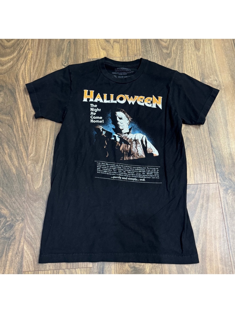 Halloween Michael Myers The Night He Came Home T-Shirt Black Adult Small S